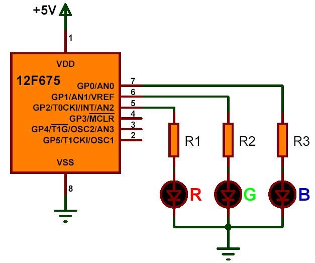 12f675 схема включения как работает