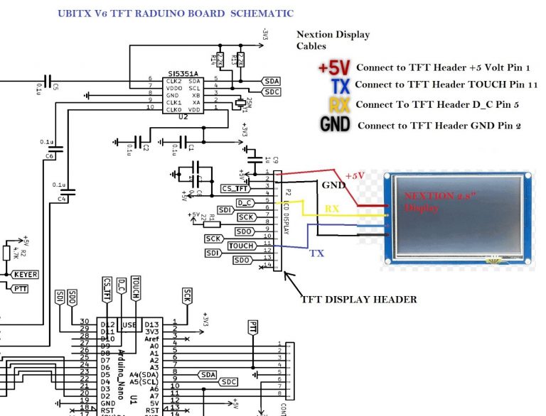 UBITX V6 2.8 Inch Nextion TFT Display Modification - Ankara Telsiz Ve ...